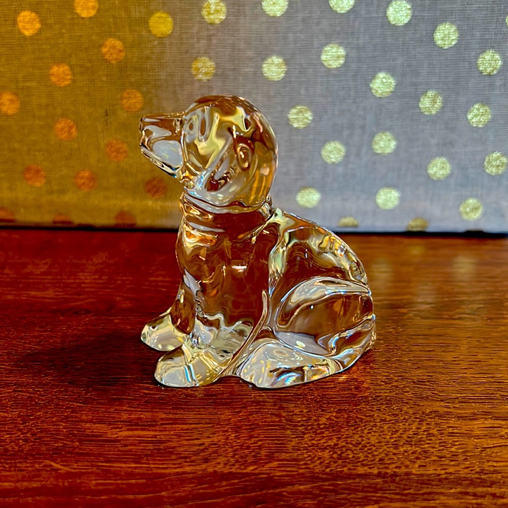 Waterford crystal Labrador puppy paperweight